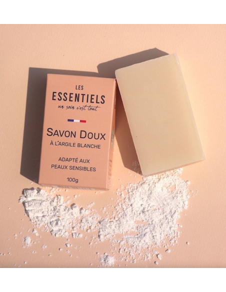 Savon Bio Doux à l'Argile Blanche - LES ESSENTIELS