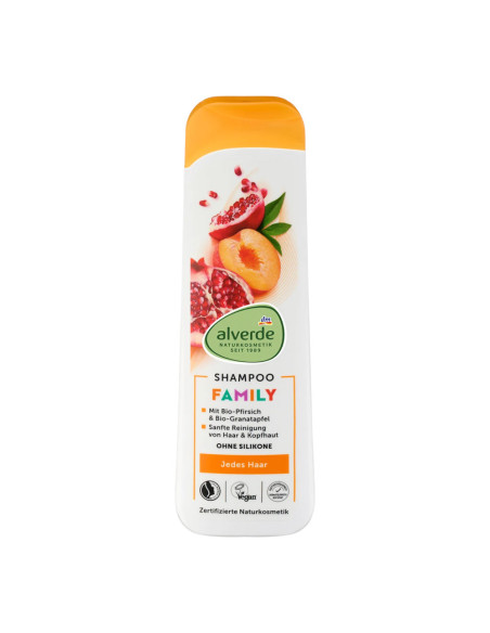 Shampoing Family Pêche Grenade Alverde – 300 ml