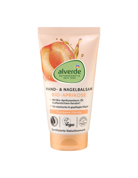 Crème pour les mains et les ongles à l'abricot Alverde