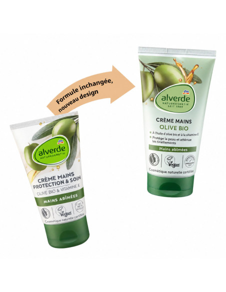 Crème Bio pour les mains à l'huile d'olive biologique Alverde