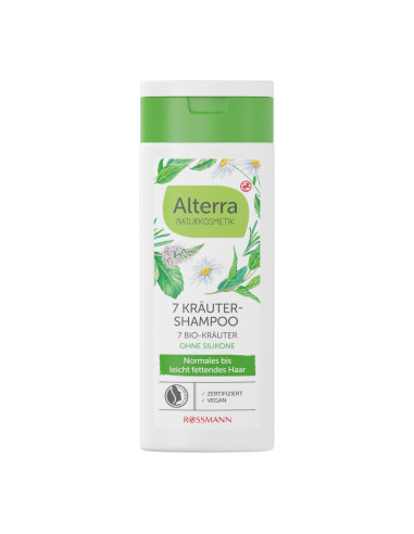 Shampoing aux 7 Plantes Bio Alterra – Cheveux normaux à gras – 200 ml